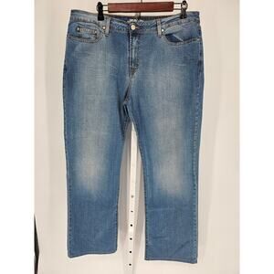 Jeans Votre Nom Womens Button Closer Blue Mid Rise Balt Loop Casual Jean Size 16